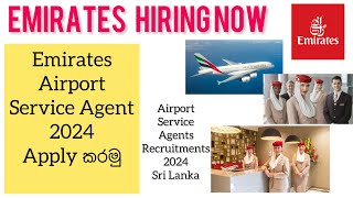 Airport Service Agents Recruitments 2024Sri Lanka emirates jobs aviation aviationlovers viral✈️ [upl. by Dragelin751]