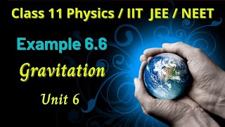 Class 11  Physics Example 66 Gravitation Unit 6  Gravitational Potential problem [upl. by Malkin878]