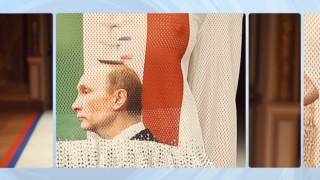 AntiPutin Fashion Designers mock Putin with antiinvasion collection at Paris Fashion Week [upl. by Roper]