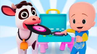 Lola the cow La vaca Lola  Cuquins froggy song 🐸 and more songs with Cleo amp Cuquin [upl. by Enylrac]