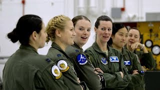 All Female B2 Combat Pilots at Whiteman AFB International Womens Day [upl. by Steady]