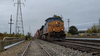 CSX DC GEVOs 5337 amp 5410 head east  Livonia w a lengthy CSX I150  101423 [upl. by Attennhoj]