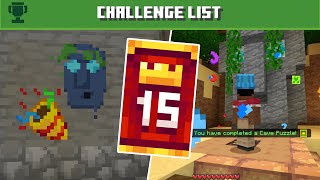 Mystery Cave Challenge Day 2  Bedrock MCC x Minecraft 15th Anniversary Party Location Guide [upl. by Einre]