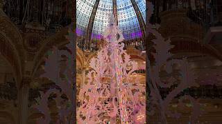 Galeries Lafayette Haussmann christmas 2024 christmas light up [upl. by Camey]