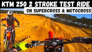 Is the KTM 250 2 Stroke BETTER than the Yamaha 2024 KTM 250 Test Ride at SOBMX [upl. by Denison]