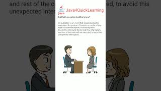 What is exception handling in java exceptionhandling java java4quicklearning [upl. by Rasaec608]