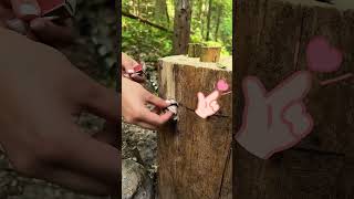 camping girl Tips create a simple fire 🌬️🔥👍 camping outdoors survival bushcraft girl [upl. by Nahtad]