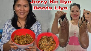 Cooking Chicken with Bamboo shoot  Jerry ke liya boots karid diya  Cooking and Eathing [upl. by Lumpkin]