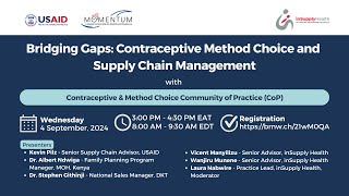 Bridging Gaps Contraceptive Method Choice and Supply Chain Management [upl. by Oigufer804]