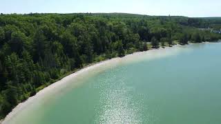 Grousehaven Lake inside Rifle River Recreation Area Lupton Michigan  by Drone [upl. by Aihseket]