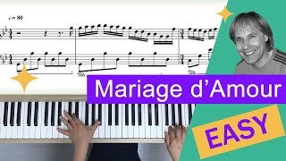 Mariage d’Amour  Easy Piano Songs for Beginners [upl. by Heywood]