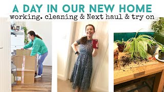 A DAY IN OUR NEW HOME I Work From Home  Cleaning  NEXT Clothes Haul amp Try On [upl. by Isnyl572]