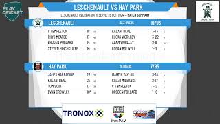 BampDCA Mens 2nd Grade  Round 4  Leschenault v Hay Park [upl. by Domel]