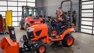 How to Operate Tips and Tricks  Kubota BX1880 with Snowblower [upl. by Gad]