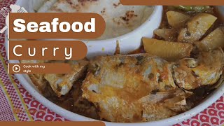 Seafood curry with white rice flour rotii Pala or chanwal k ate ki rotii pakistan cookingchannel [upl. by Illyes]