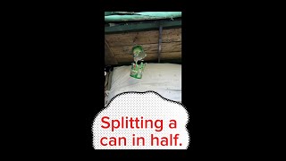 Splitting a can in half with less than 40 shots bear with it watch till the end [upl. by Nivak67]