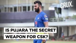 Pujara Hitting Sixes Under Dhoni Will He Become CSK’s Secret Weapon for IPL 2021 [upl. by Enayd]