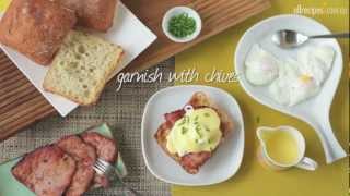 How to make Ciabatta Eggs Benedict recipe [upl. by Allmon]