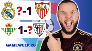 Laliga Gameweek 26 Predictions amp Betting Tips  Real Madrid vs Sevilla [upl. by Siravaj120]