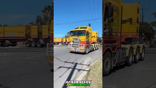 Kenworth K200 BAB quad road train turning hard [upl. by Nagaek]