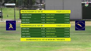 CSA Community Cup  Pacaltsdorp CC vs Durbanville CC  Western Cape Playoff 3 [upl. by Valeta870]