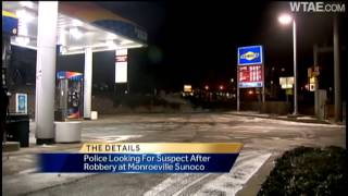 Armed robber holds up Monroeville gas station [upl. by Arihaj829]