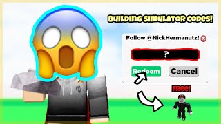 BUILDING SIMULATOR CODES  ROBLOX CODES [upl. by Oika]