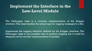 DEPENDENCY INVERSION PRINCIPLE DIP [upl. by Gil]