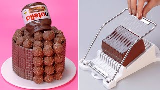 12 Satisfying Nutella Chocolate Cake Youll Should Try  Fancy Chocolate Cake Decorating Idea [upl. by Lobel353]