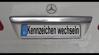 Kennzeichen wechseln Auto Nummernschild tauschen – Kennzeichenhalter montieren anbringen amp entfernen [upl. by Haleemak]