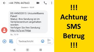 unrelated 9  ACHTUNG gefälschte DHL PaketSMS Betrug  Abofalle  Abzocke  Phishing [upl. by Groves]