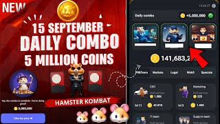 Hamster Kombat Daily Combo 15 September  Daily Combo Hamster Kombat 15 September [upl. by Atsok]