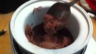 Sicilian Chocolate Gelato in Cuisinart Ice Cream Maker [upl. by Orsino]