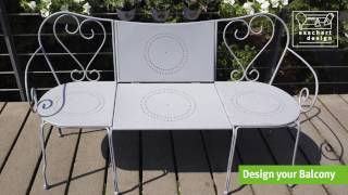 Banc de jardin convertible classique gris Esschert design [upl. by Banerjee]