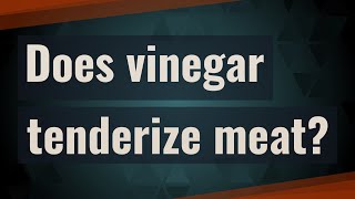 Does vinegar tenderize meat [upl. by Ahcim227]