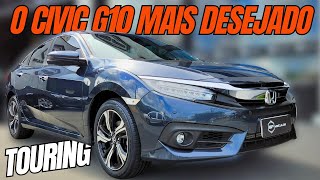 HONDA CIVIC TOURING 15 TURBO 2019  O MELHOR E MAIS DESEJADO G10  DETALHES [upl. by Drusus]