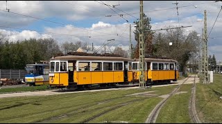 Szeged nosztalgia ikerkocsi próbajárat  Szeged oldtimer twintram trial run [upl. by Einnaffit594]