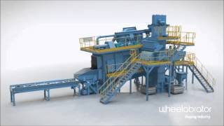 Wheelabrator DT Continuous Rocker Barrel Shot Blast Machine [upl. by Yorgerg]