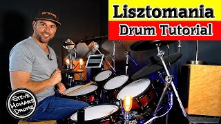 Phoenix  Lisztomania  Drum Tutorial Breakdown [upl. by Adarbil]