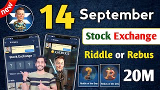 14 september x empire investment today x empire daily combo x empire rebus of the day riddle of [upl. by Crisey]