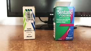 වියළි ඇස් නිට්ටාවට සුව කරමු Dry Eyes Treatment  Alcon Systane Ultra vs Tears NaturaleRed eyes [upl. by Eannyl]