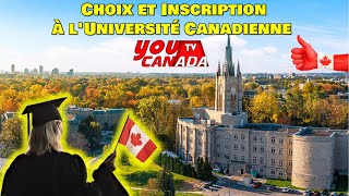 Choix et inscription à luniversité CANADIENNE [upl. by Anirt98]