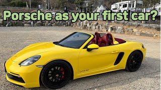 First Car Porsche Review of 718 Boxster 40 GTS [upl. by Brana]