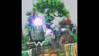 Tabletop Waterfall Fountain with Builtin Fish Tank – Humidifier Included  Tranquil Waterscape [upl. by Ssyla]