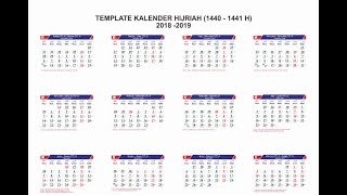 Download Kalender 1440 Hijriah Tahun 2019 [upl. by Hobart848]