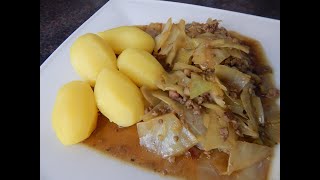 Weißkohl  Schmorkohl oder geplatzte Kohlroulade [upl. by Atahs]