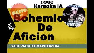 Saul Viera El Gavilancillo  Bohemio De Aficion  Karaoke [upl. by Shanta]