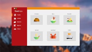 Designing a Modern Flat Desktop Application of a Fast Food Restaurant in Visual Basic VB NET [upl. by Las758]