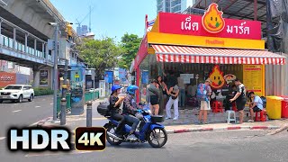 HDR 4K  Bangkok Walk MARK WIENS Restaurant Ekkamai BTS Station Sukhumvit Road Thailand [upl. by Ayoral]