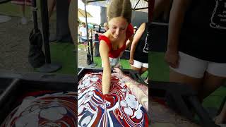 Red White and Blue Body Marbling Dip by BLVisuals at Faster Horses 2023 [upl. by Morrill]